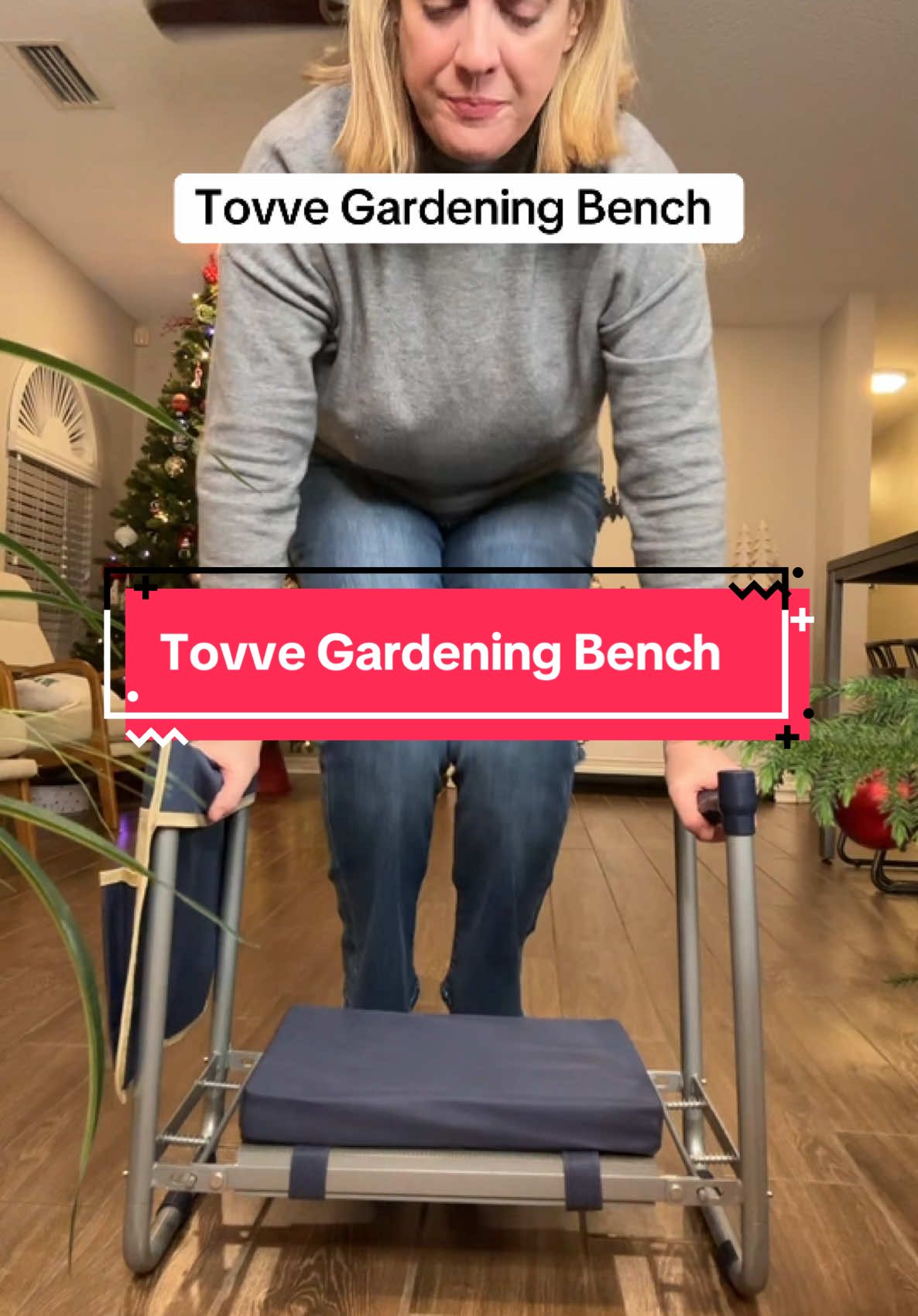 Tovve Foldable Gardening Bench #gardening #gardenbench #tiktokshopholidayhaul #blackfridaydeals #cybermonday #tiktokshopblackfriday 