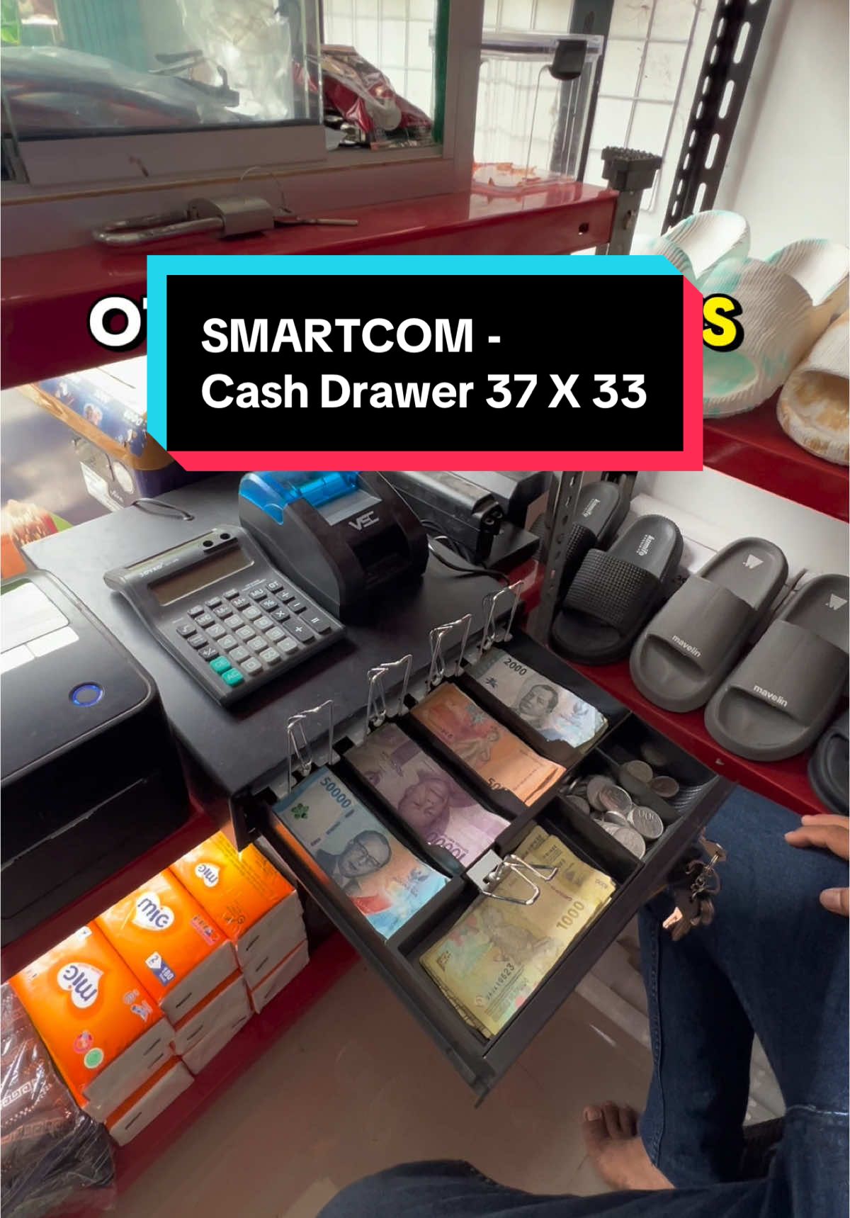 SMARTCOM - Cash Drawer 37 X 33 #laciuangkasir #laciuangkasir5sekat #laciuangotomatis #laciuangsmartcom 