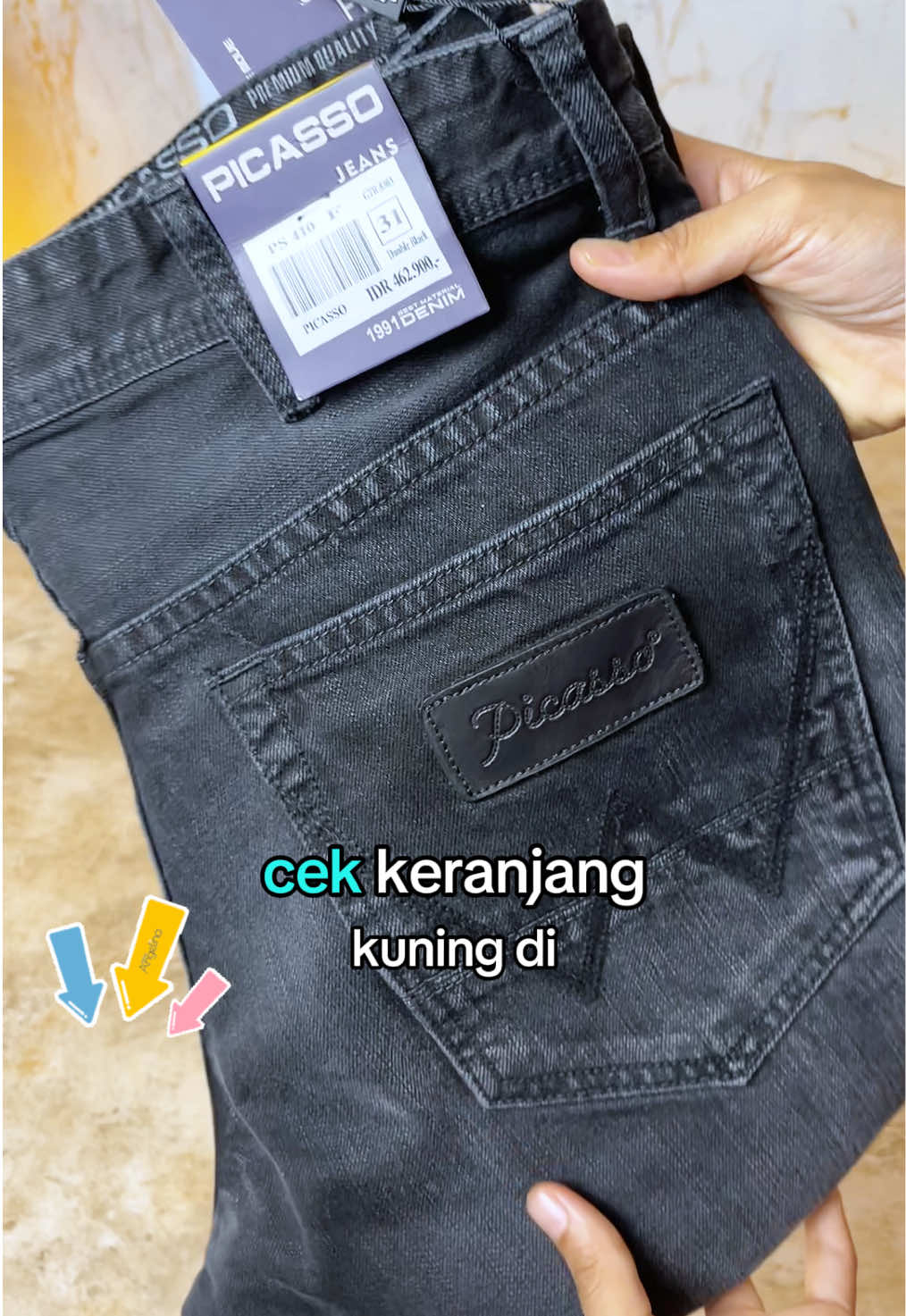 Celana jeans picasso original new arrival kantong W .. yuk CO sekarang #picasso #celanajeans #denim #megaguncang1212 