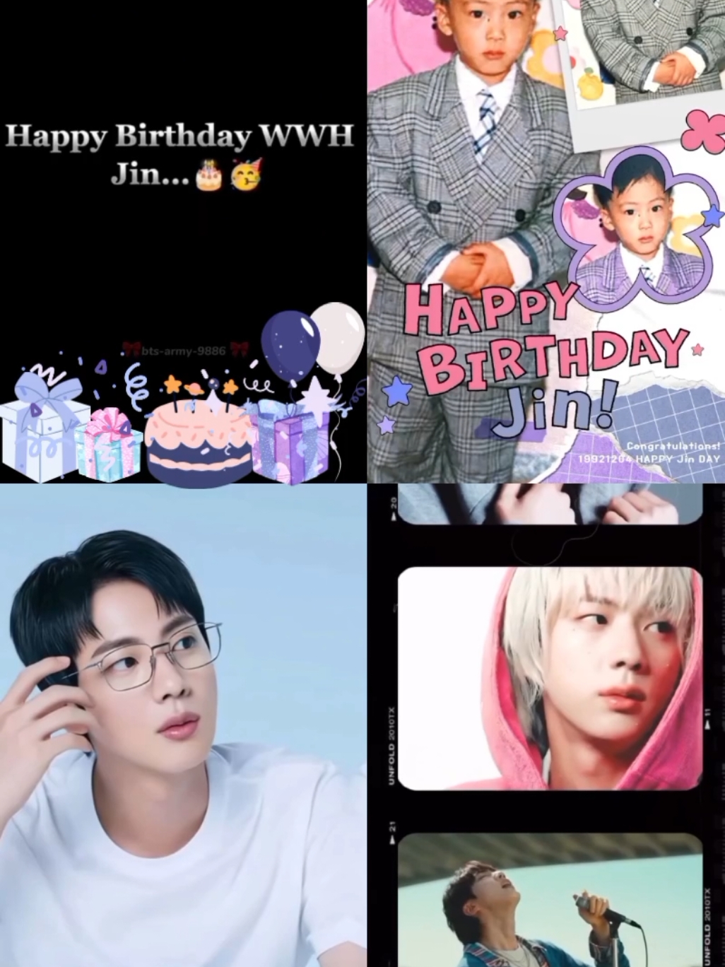 Happy Jin WWH Day 🩷💜 wishing you all the best 💙💙💙💙💙💙🥂