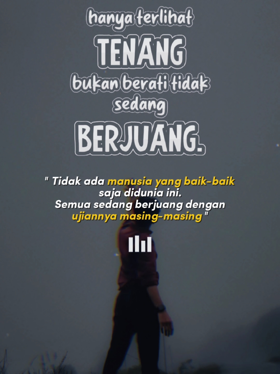 Hanya terlihat tenang,bukan berati tidak sedang berjuang. #daricapcutketiktok #aestheticquotes #quotesofthedays #remindertomyself 