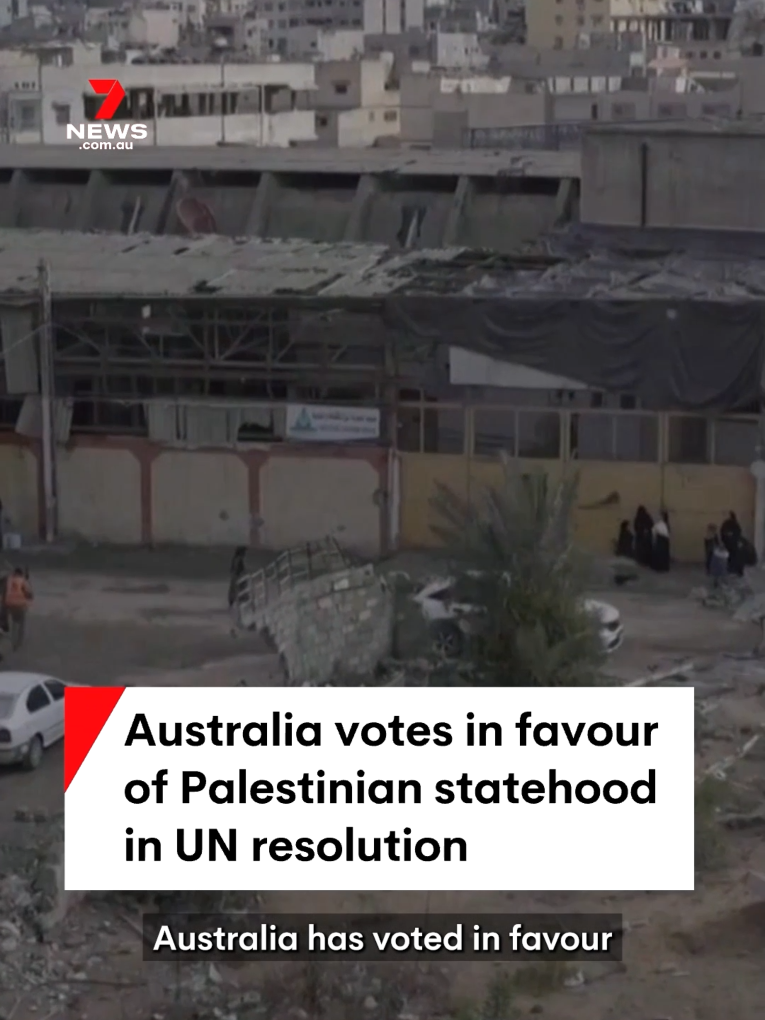 Australia has voted in favour of Palestinian statehood and the rapid withdrawal of Israeli troops from occupied territories in a United Nations resolution, putting the federal government at odds with the United States' position. #gaza #palestine #israel #mideast #middleeast #un #unitednations #unitedstates #australia #auspol #peterdutton #anthonyalbanese #7NEWS