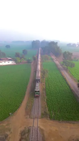 Beautiful Drone View of Train Passing From Fields ! Drone Shots of Beautiful Train ! ❤️🥀#talhabhatti #droneshots #foryou #traindroneshot #punjab #lahore 