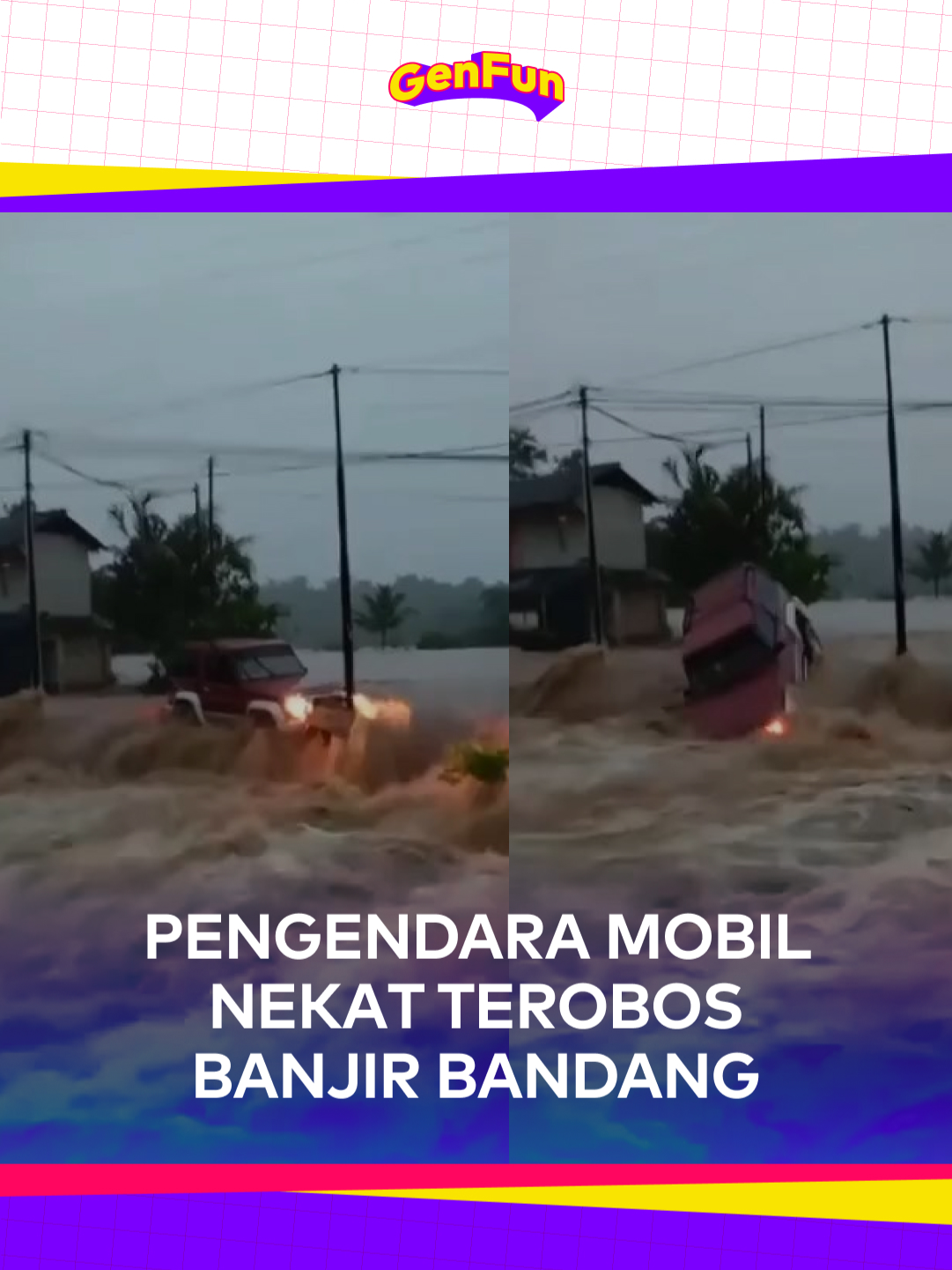 Salah seorang warga mengabadikan satu unit mobil Taft yang terlihat mencoba menerobos luapan sungai Cikaso di Kampung Ciseureh, Desa Datarnangka, Kecamatan Pabuaran, Kabupaten Sukabumi. . Bencana banjir bandang ini disebabkan curah hujan ekstrim yang terjadi di wilayah tersebut sejak Rabu, 3 Desember hingga hari ini. . Sampai saat ini tim BPBD setempat masih mendata terkait kerusakan yang terjadi akibat banjir bandang ini. . #banjir #sukabumi #prmn