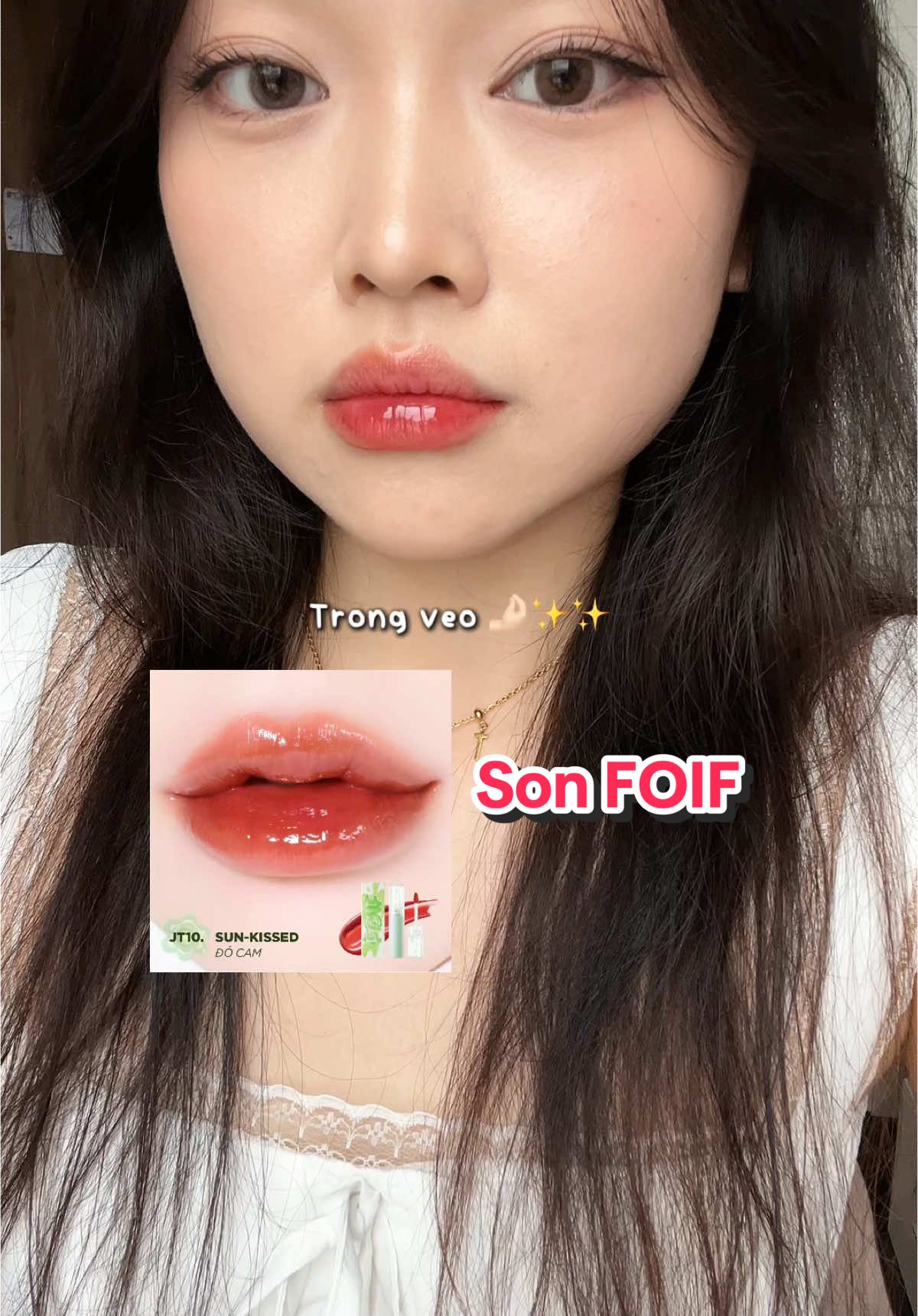 Son cam nhưng dịu lắmmm 🤌🏻✨  #BeautyTok #goclamdep #foif #soncam #sonmatmoc #jt6 #jt10 