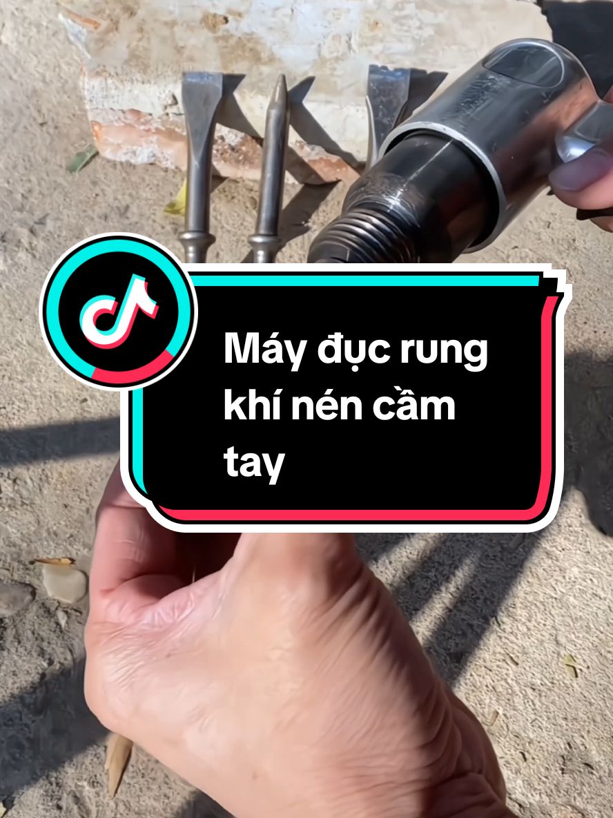 Máy đục hơi, Máy đục rung khí nén 4 mũi đục.  #mayducrung #mayduchoikhinencamtay #mayduchoikhinen 