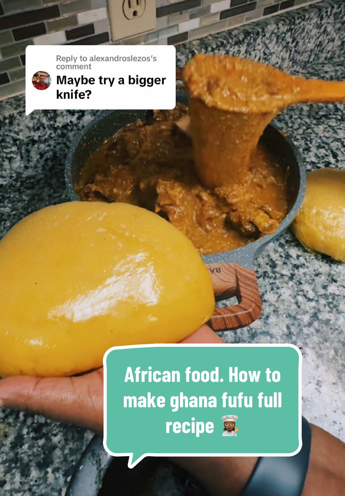 Replying to @alexandroslezos African food. How to make Ghana fufu from scratch. #fufu #AfricanFood #africanfoods #africanfoodie #ghanatiktok🇬🇭 #homecookedwithlove 