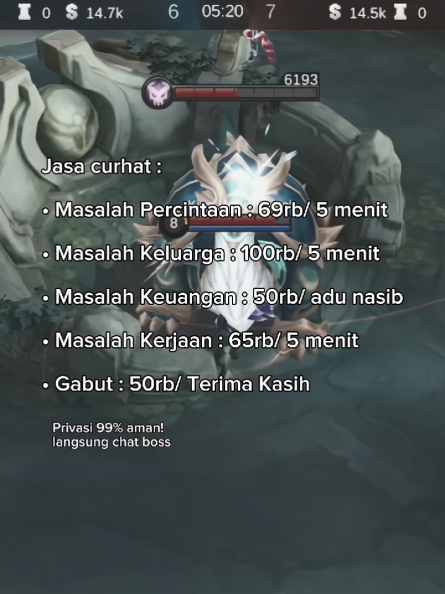 yok jasa curhat, langsung order bossku, pen duit 😩#CapCut #mlbb #mobilelegends #ml #mobilelegends_id #4u #jokes #jasacurhat #curhat 