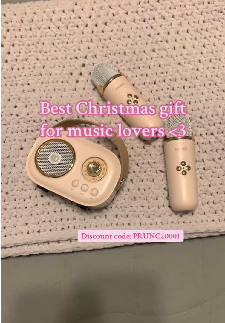 Best gift idea. 🎄❄️ Use discount code: PRUNC20001 at checkout for discount + free 3-day US shipping #karaoke #music #singing #karaokechallenge #spotify #giftideas #christmas 