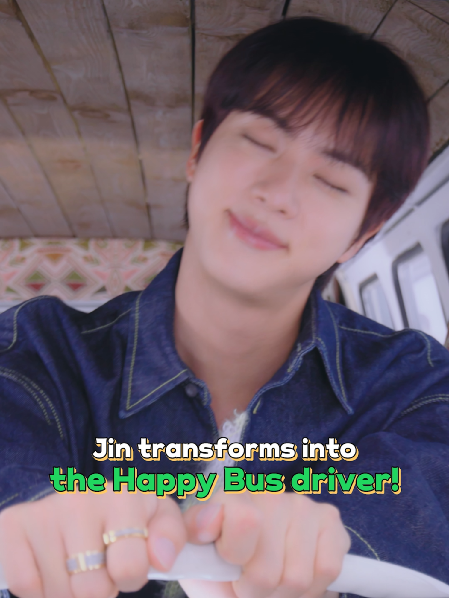 We're riding the bus rn, you'd never guess who the driver is 🚌 #BTS #JIN #방탄소년단