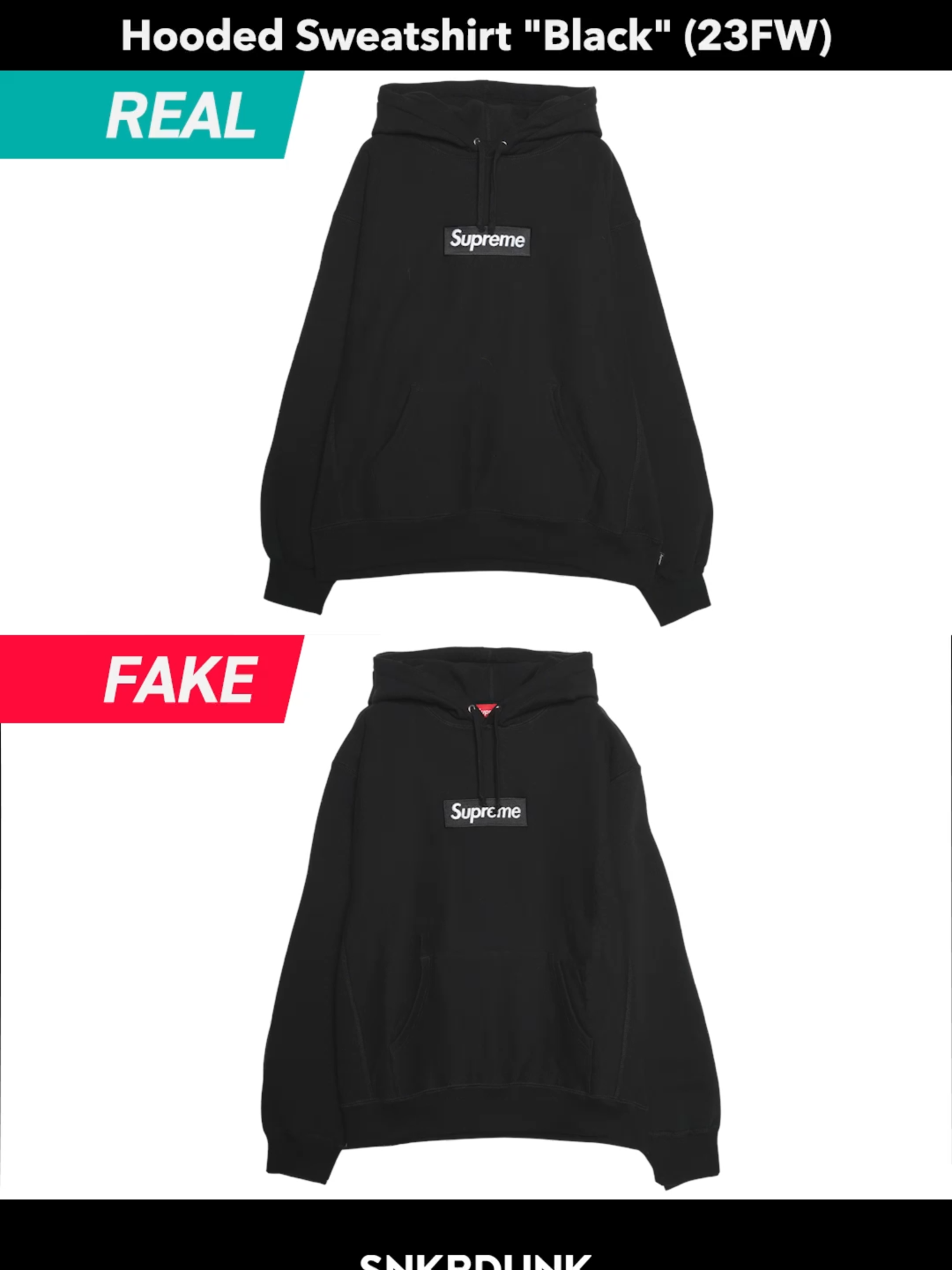 【スニダンFAKE情報報告】Supreme Box Logo Hooded Sweatshirt 