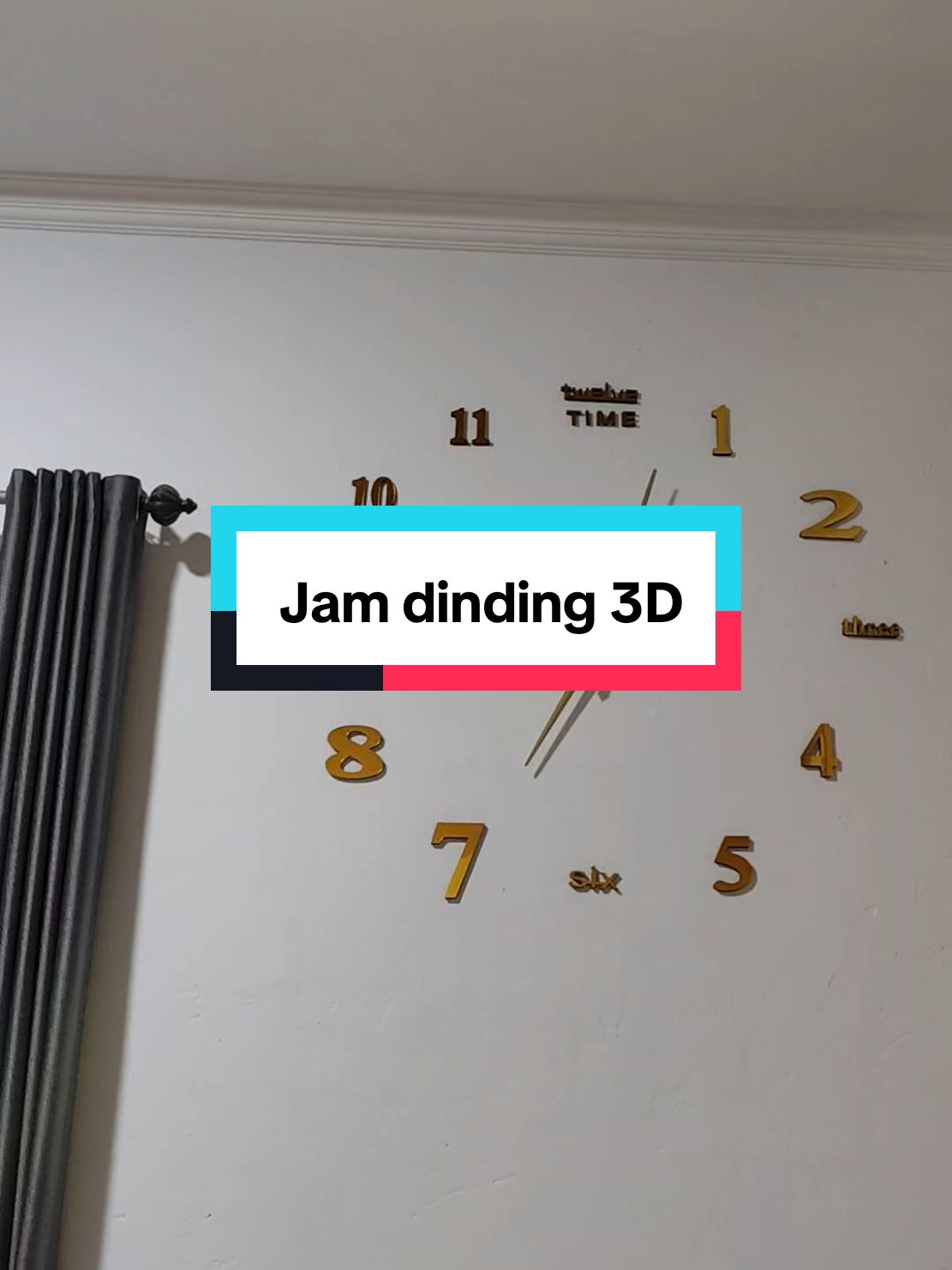 Rekomendasi jam dinding tempel 3D ukuran jumbo  #jamdinding #jamdindingesthetic #jamdindingtempel #jamdinding3d #jamdindingjumbo #wibgajian #megaguncang1212 