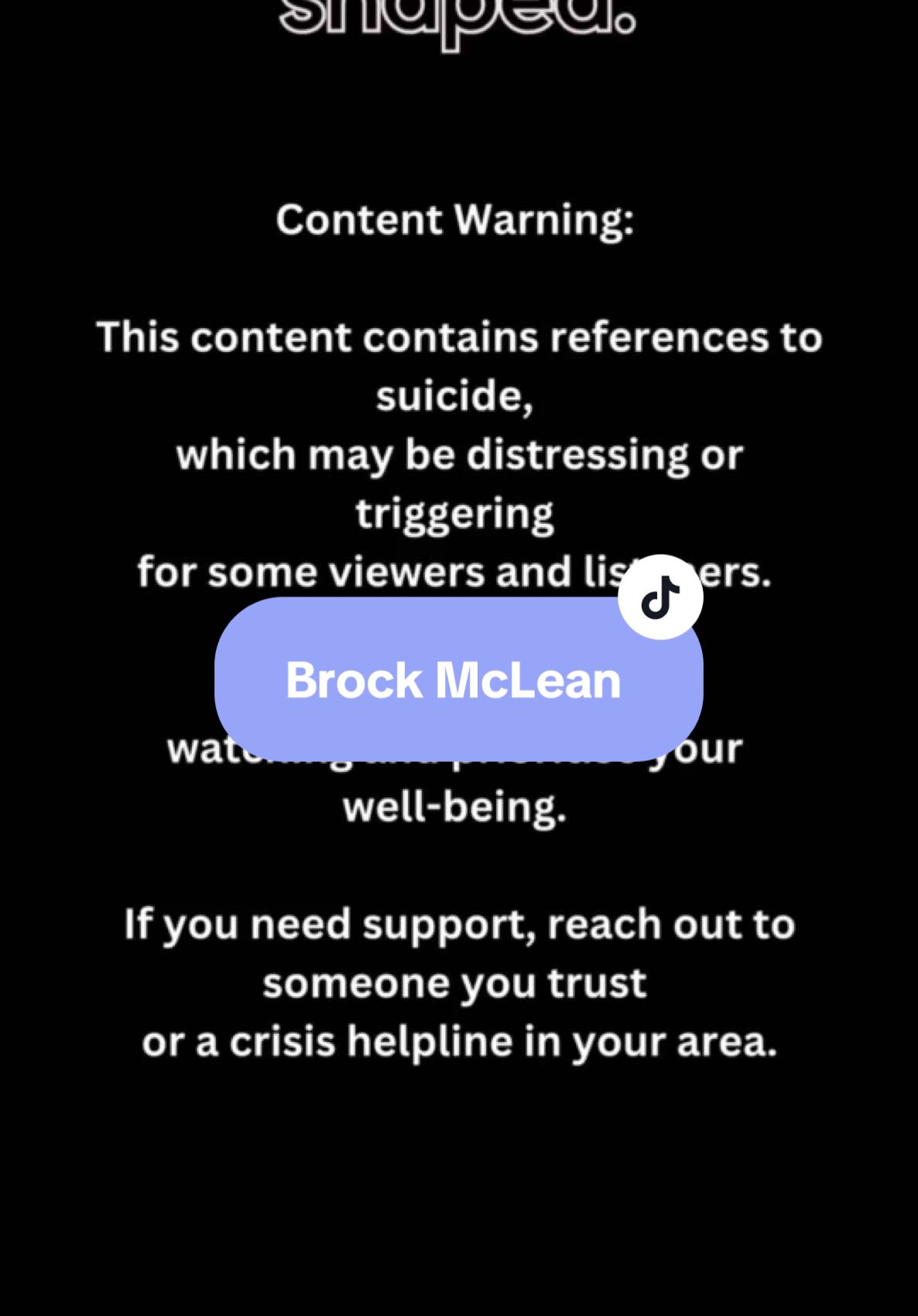 ***trigger warning please read carefully before viewing.  shaped with Brock McLean LIVE tomorrow #fyp #afl #australianrulesfooty #podcastclips #motivation 
