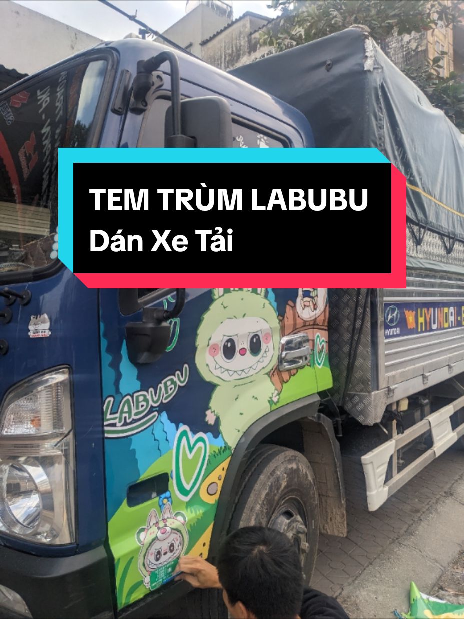 Mẫu tem trùm Labubu dán xe tải #temxetai #hk89temxe #xetaitiktok🚛 #labubu 