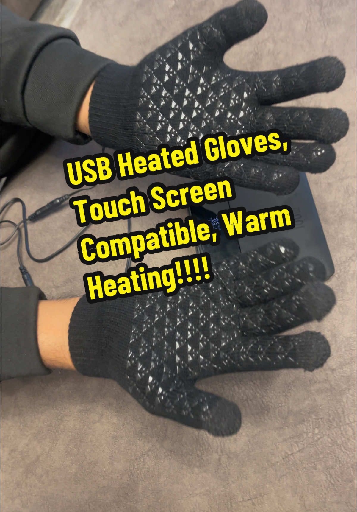 Heated gloves usb powered & touchscreen compatible perfect for this winter #gloves #staywarm #winter #spotlight #TikTokShop 