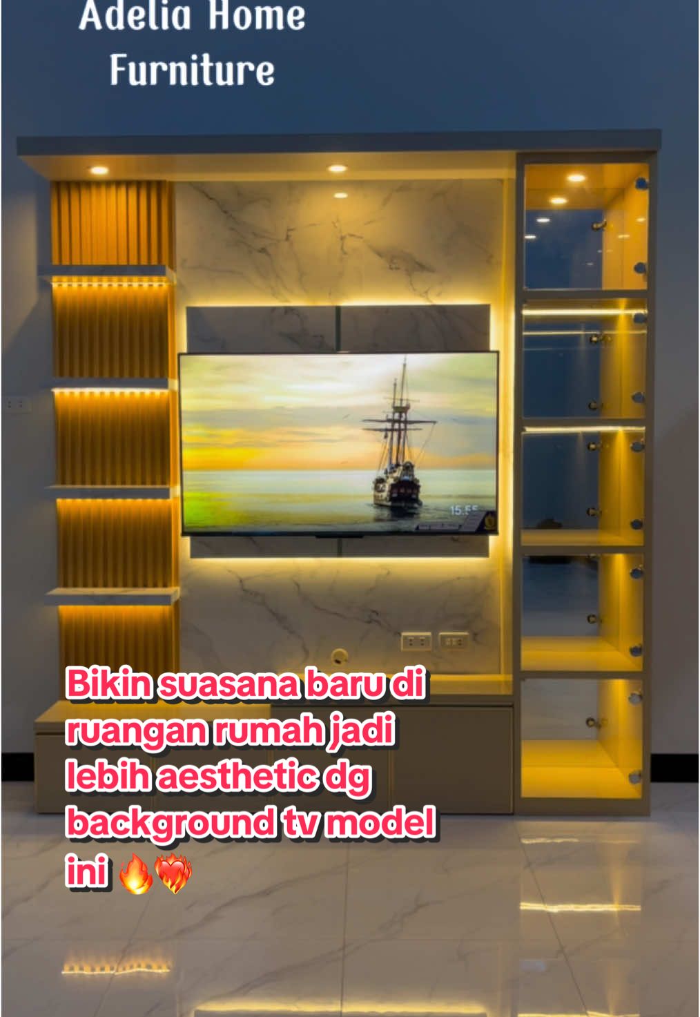 Background tv custom full alumunium acp finishing hpl 😍❤️‍🔥✨ #background #tv #backdrop #backgroundtv #backdroptv #kekinian #mewah #aesthetic #minimalist #request #custom #lampu #aluminium #alumunium #acp #kaca #terbaru #interior #interiordesign #interiordecor #fyp #furniture #furnituresungailiat #furniturebangka #furniturebangkabelitung #sungailiat #sungailiatbangka #bangka #bangkabelitung #babel 