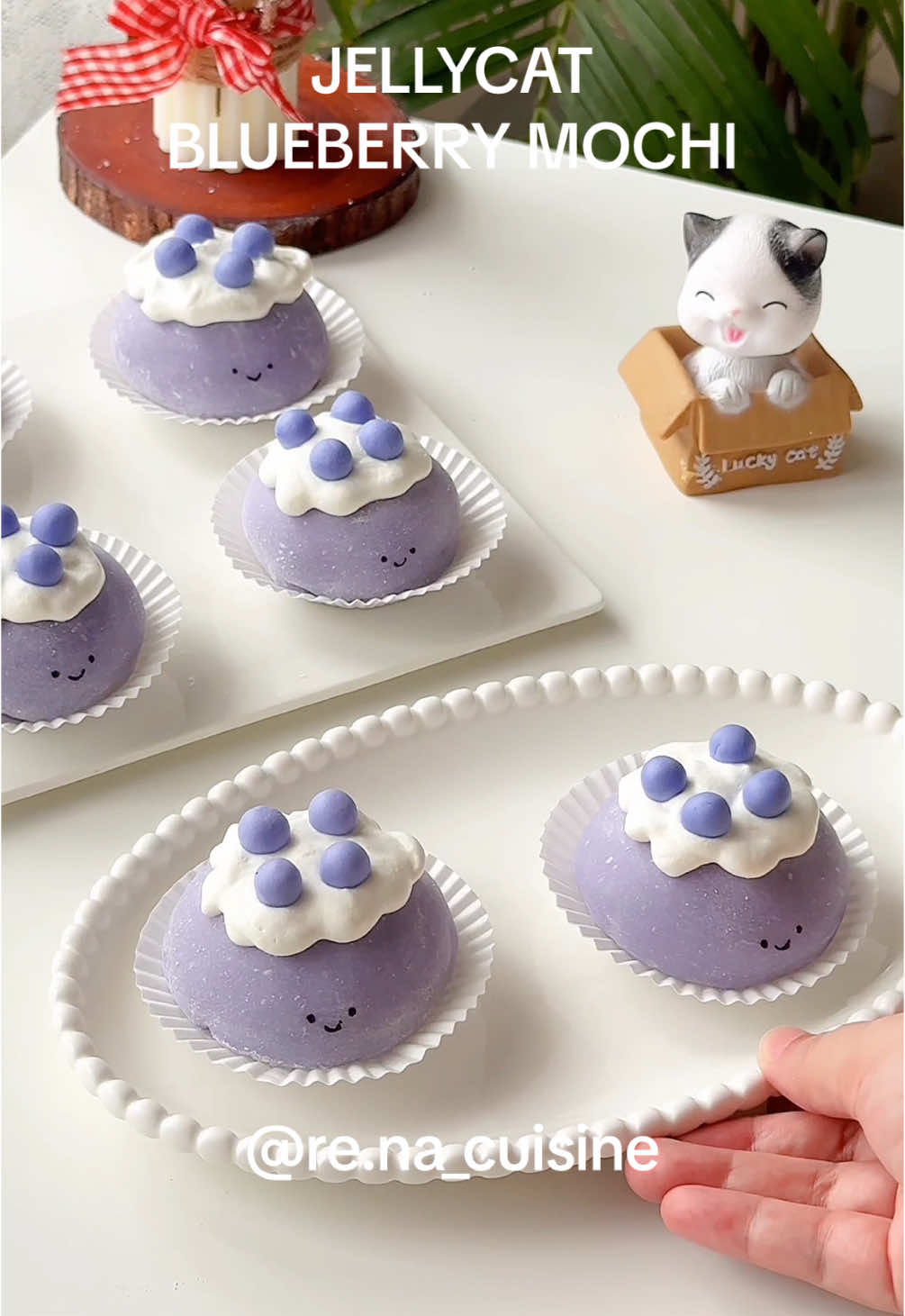 Jellycat mochi 🫐🤍 recipe written on video #mochi #jellycat #blueberry 