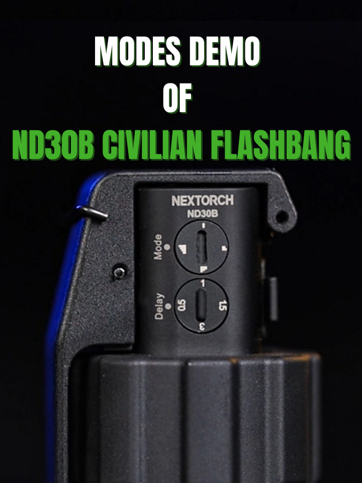 ND30B Civilian Flashbang l Wanna know how it works, check this out!!! Discover the ND30B Civilian Electronic Distraction Device, while sharing technology with professional-grade devices, the ND30B's civilian-focused design makes it ideal for: Home security and deterrence / Airsoft and tactical training scenarios / Emergency signaling during outdoor activities / Vehicle emergency kits / Personal security training and drawing attention in emergency situations. Let's learn how to use it. #Flashbang #NEXTORCH #GearReview #security #homesecurity #LEO #lawenforcement #tacticalgear #tactical #policetraining #homedefense #airsoft #Emergency