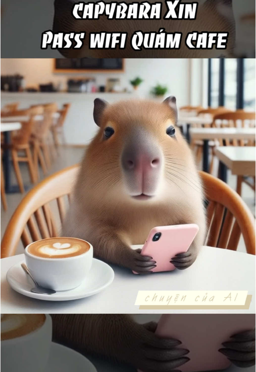 Capybara xin pass wifi quán cafe #reviewphim #chuyencuaai #phimhoathinh #capybara 