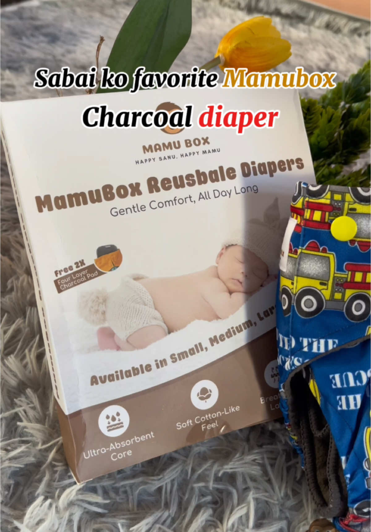 MamuBox charcoal Reuseable Diapers❤️ ✅2 Pcs nappy included ✅All in one size ✅No more allergies and rashes ✅leakproof,Washable and reusable ✅Soft and Comfortable for baby Message us to order❤️#mamuboxnepal #fyppppppppppppppppppppppp #viralvideo 