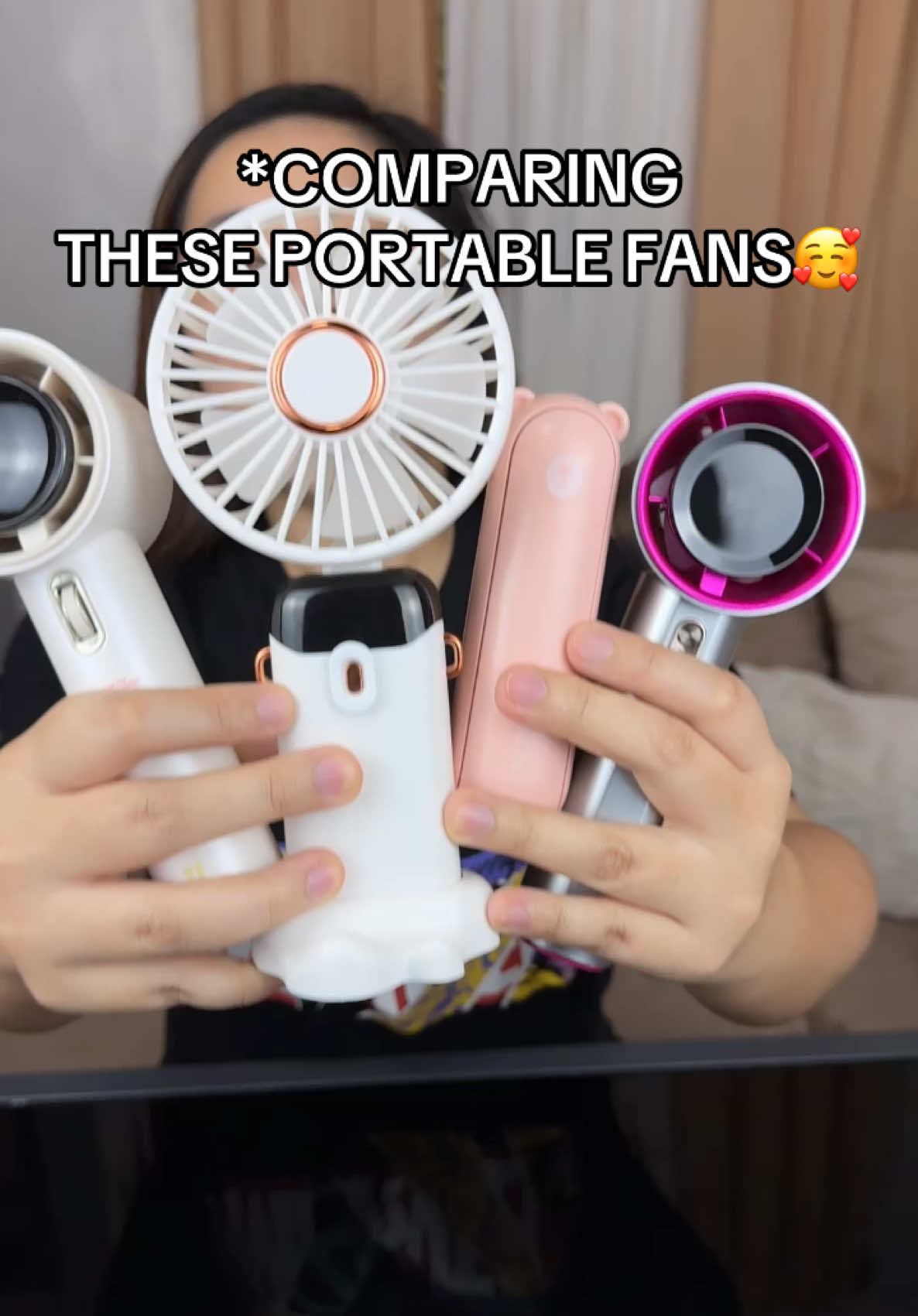 Short comparison video ng mga paborito ninyong portable fans🥰☺️ #aizagayagaya #aizareview #portablefan #fan #fyp 