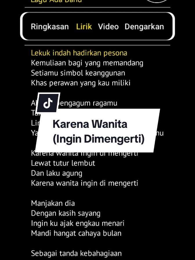 karena wanita (ingin dimengerti) || #liriklagu #karenawanitaingindimengerti #trending #lirikgoogle #lirikvideo #aceh #matangglumpangdua #liriklaguindonesia 