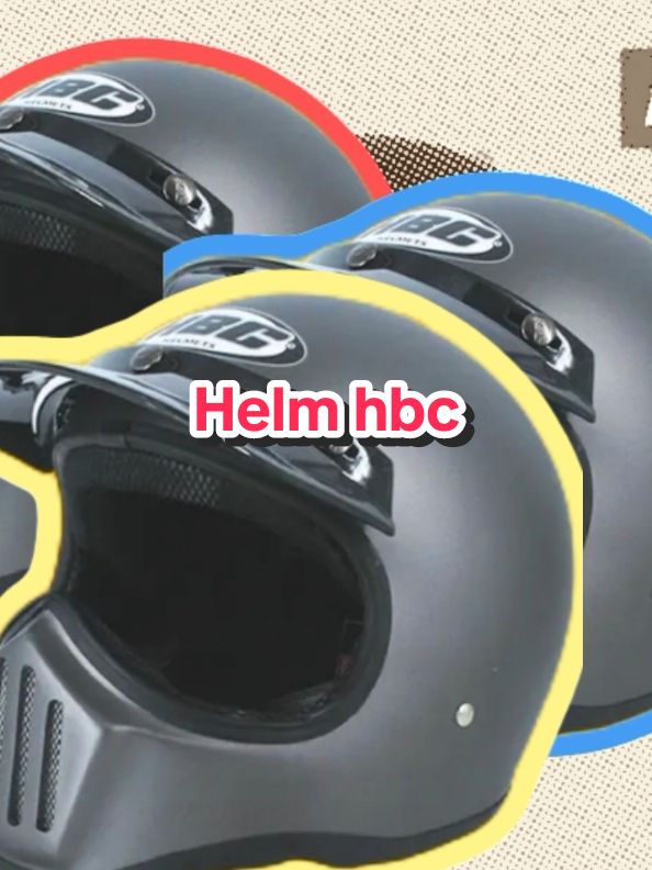 Buat anda yang hobi berkendara roda dua. #helmpolos #helmcakil #helmhbcretro #helmet #fyp 