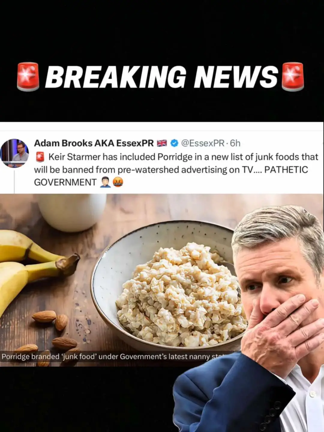 #uknews #keirstarmer #porridge #ukgovernment #ukpolitics 