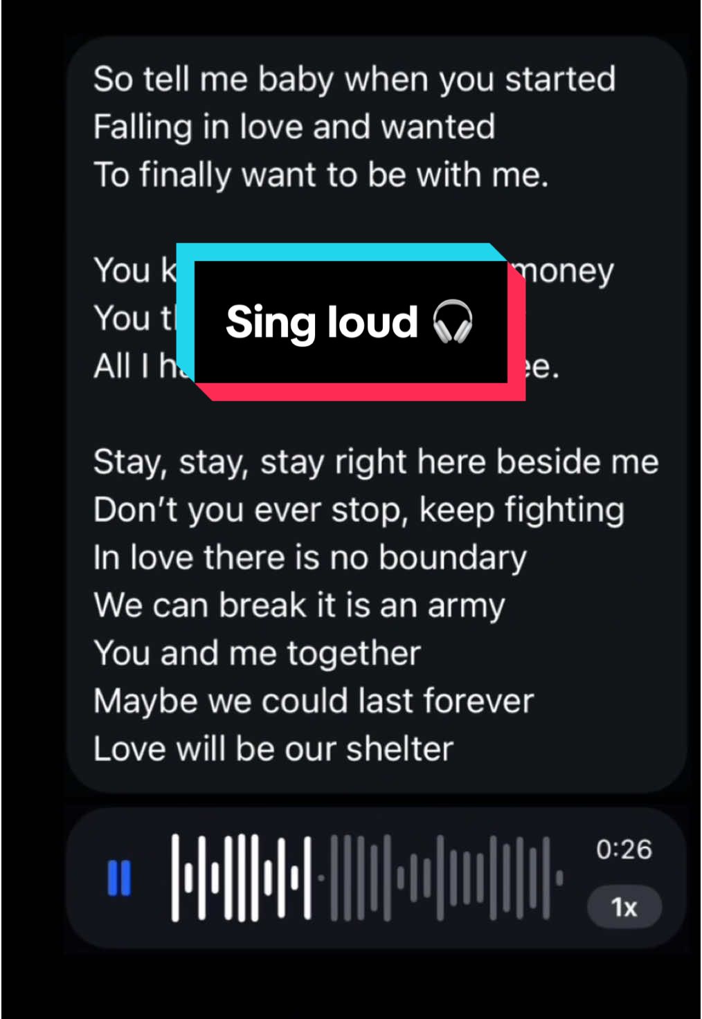 Sing loud #singloud #song #music #cover #lyrics #fyp #viral #foryou 