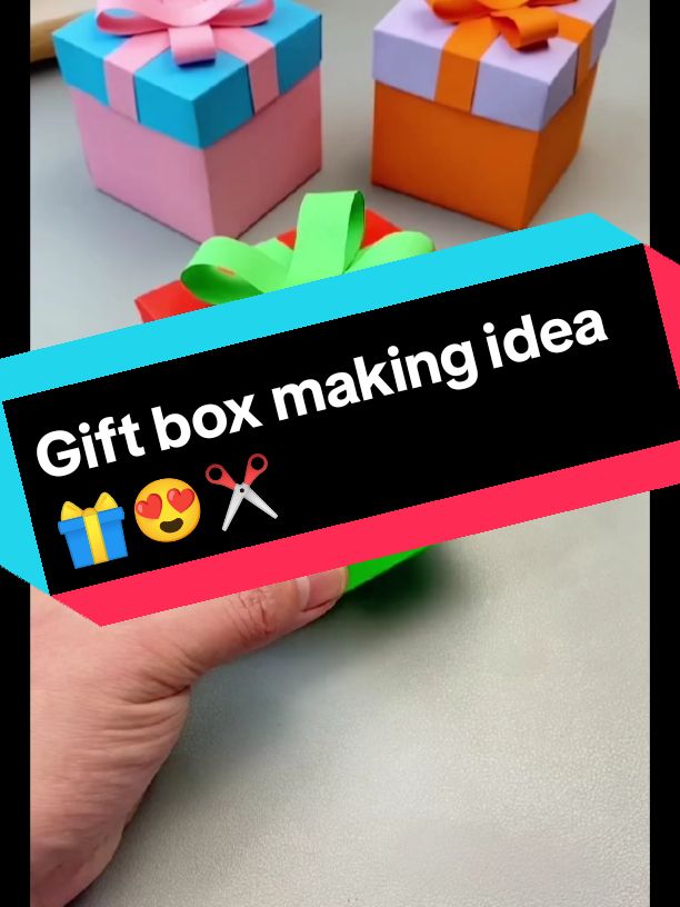 Gift box making idea🎁😍✂️#foryou#foryoupage#500k #mycraft#WhatToPlay#fypシ#WhatToWatch 