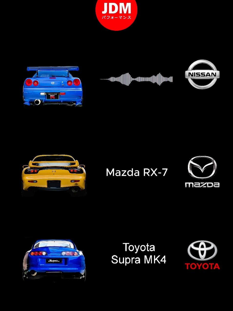 Legends of JDM: Skyline GT-R, RX-7, and Supra MK4. These icons don't just drive, they define car culture. Which one is your dream ride? #nissanskyline #nissangtr #mazdarx7 #toyotasupra #carsound #stututu #jdmcars #jdmlegends #carculture #tunedtoperfection #dreamcars #jdmnation #carenthusiast #turbopower #jdmperformance #jdmbengkel #jdmbengkelmakassar 