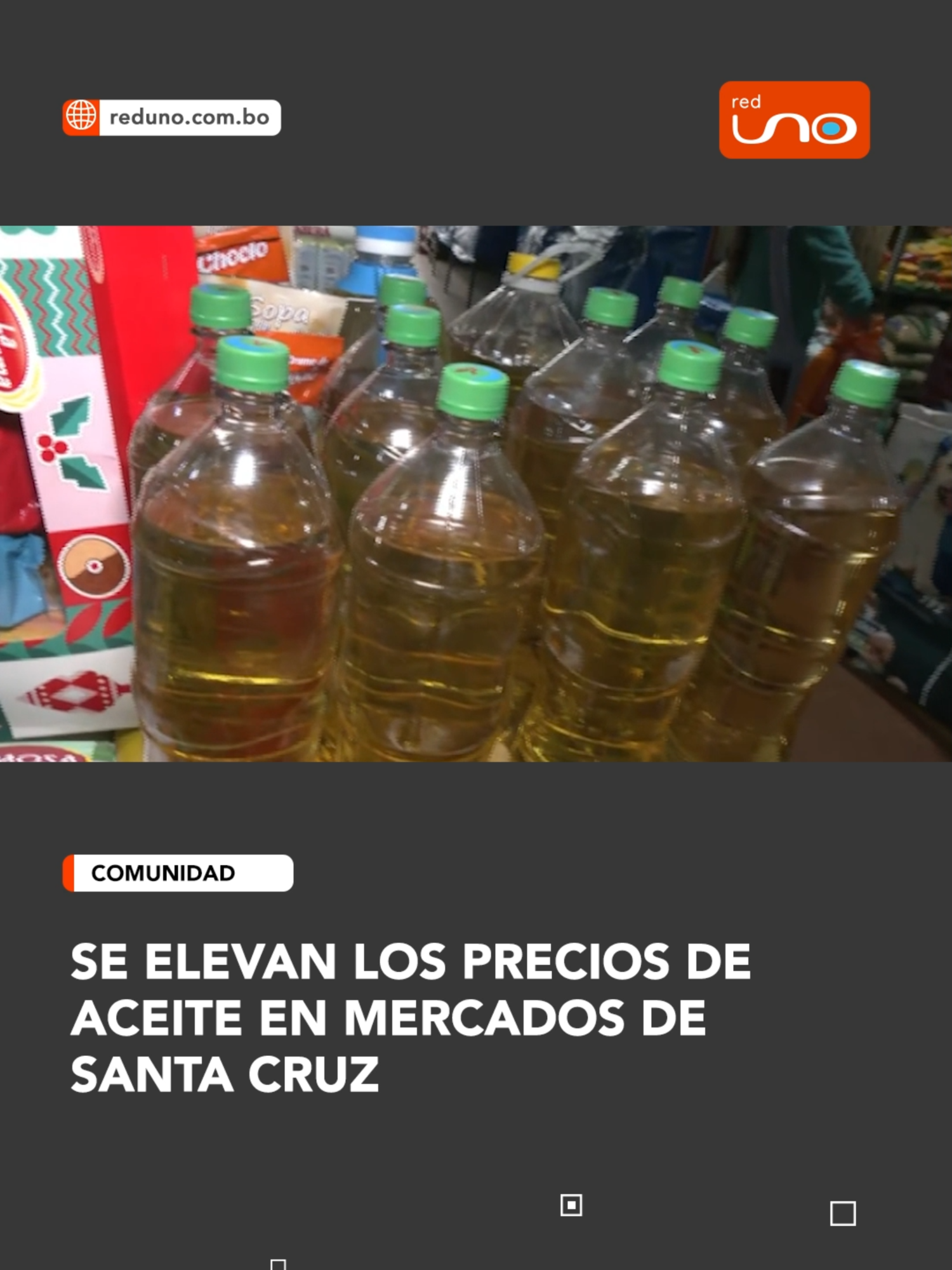 #NotivisiónSCZ I Suben los precios del aceite. Comerciantes reportan incrementos en el costo de las botellas en los mercados de la ciudad. ▶️ Más información en: www.reduno.com.bo #RedUno #RedUnoDigital #Notivisión