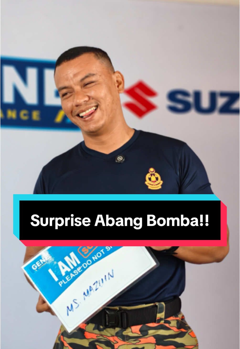 Surprise delivery untuk abang bomba 😁 Korang ada rasa nak surprisekan pasangan korang macam ni?? Cari kami di Gene Advance, kita kasi settle ini macam 👍 #geneadvance #motorcycle #bikedealer #suzukidealer #suzuki #suzukimalaysia #abangbomba #sold #delivery #surprise #fyp 