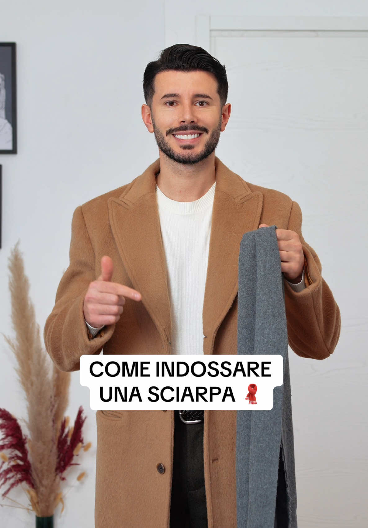 Come indossare una sciarpa 🧣 #scarf #scarftutorial #scarftrick #scarfstyles #mensfashion #menswear 