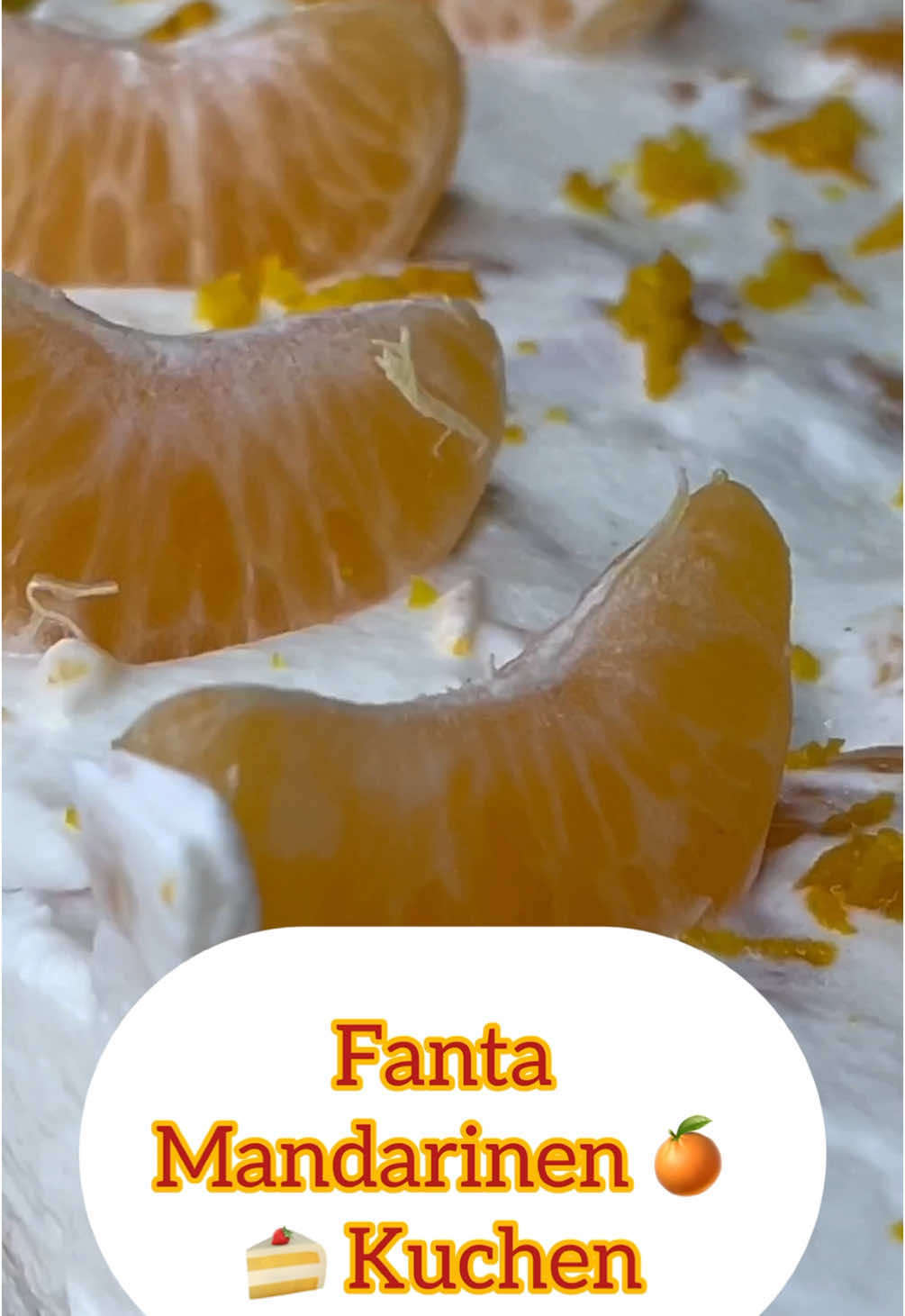 Der einfachste und leckerste #fanta #mandarinen #kuchen 🍰 🍊  Ihr benötigt : Für den Teig: 2 Eier 100 Gramm Zucker 120 ml Öl 120 ml Fanta 1 Päckchen Vanillezucker 1,5 Teelöffel Backpulver 150 Gramm Mehl  Zitronenschale . Für die Creme: 200 g Schlagsahne 300g  Schmand 60 g Zucker 1 Tüte Vanillezucker 2 Päckchen Sahnesteif 1 kleine Dose Mandarinen  . Zubereitung Teig : Eier und Zucker 2-3 Minuten schaumig schlagen. Öl, Fanta, Vanillezucker, Backpulver, Mehl und etwas Zitronenschale dazugeben , 2 Minuten glatt rühren. Eine 26 er Springform einfetten. Den Teig hinein geben und bei 180° ober Unterhitze circa 20 Minuten backen. Den Boden gut auskühlen lassen. Für die Creme: Schlagsahne, Schmand, Zucker Vanillezucker, Sahnesteif circa 3 Minuten aufschlagen, bis es einigermaßen fest ist. Eine Dose Mandarinen abseihen und unter die Creme heben. Die Creme auf den Kuchenboden gleichmäßig geben und mit Mandarinen und Orangenschale ausdekorieren. Den Kuchen für 2 Stunden kaltstellen. #backen #einfacherezepte #rezept #rezepte #torte #cake  