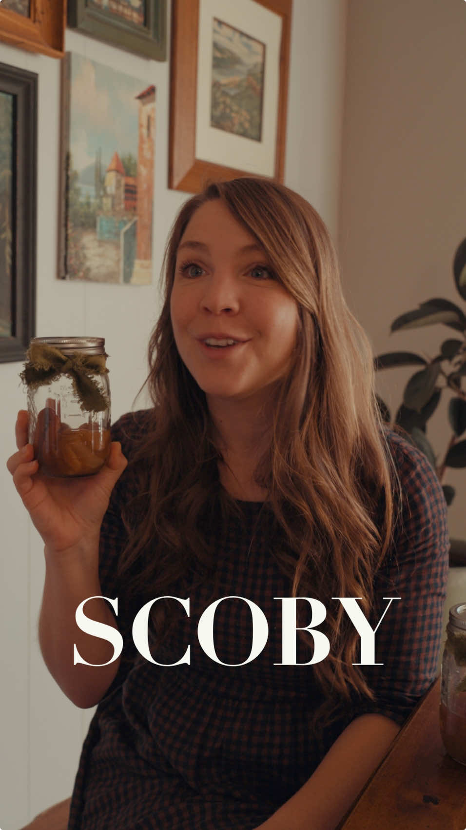 SCOBY no longer stands for Symbiotic Colony of Bacteria and Yeast. It is now the acronym for Spreading Cheer Over Biomes (this) Year #crunchymom #scoby #christmascheer