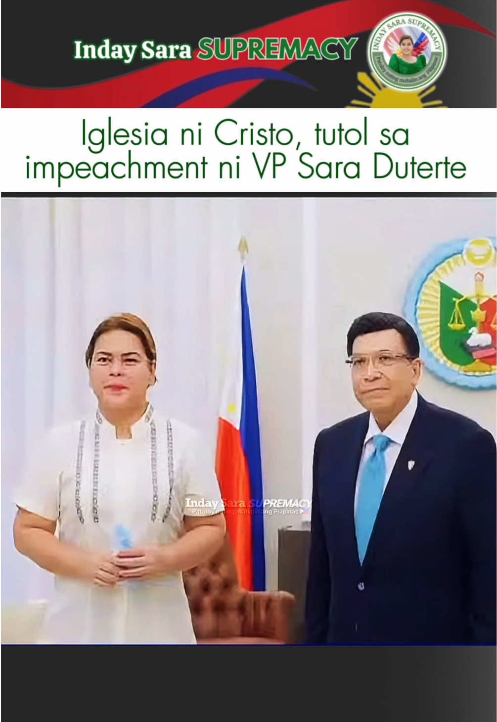 The Iglesia Ni Cristo (INC) opposes the impeachment of VP Sara Duterte and is set to rally against it. #SaraDuterte #IglesiaNiCristo #FelixManalo #IndaySaraSupremacy 