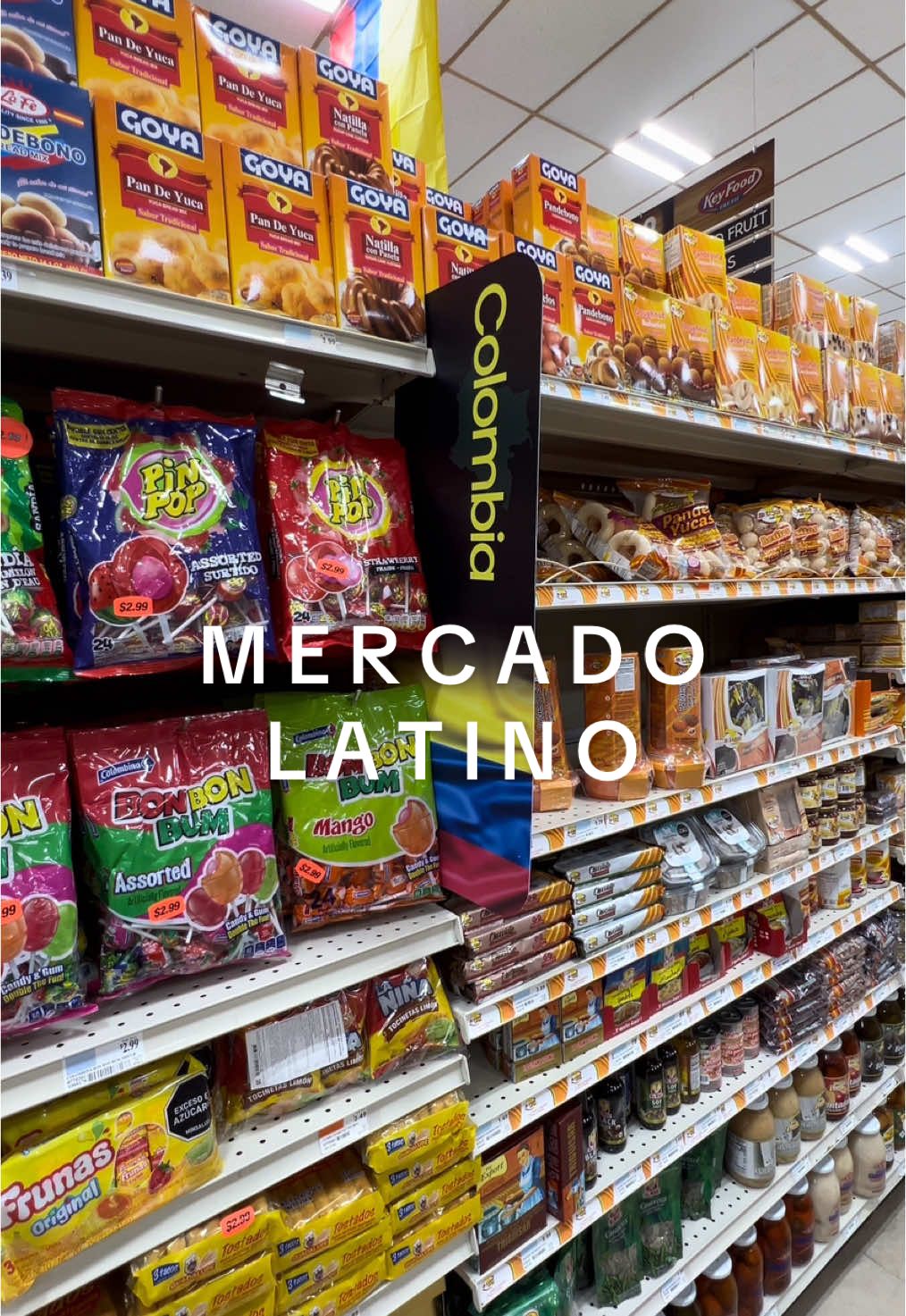 Este es al supermercado latino al que yo voy 🇨🇴 se encuentran muchas cosas de diferentes paises y los precios me parecen justos! ✨💕 #supermercadolatino #colombianosenusa #latinosenusa #keyfood #supermercado 