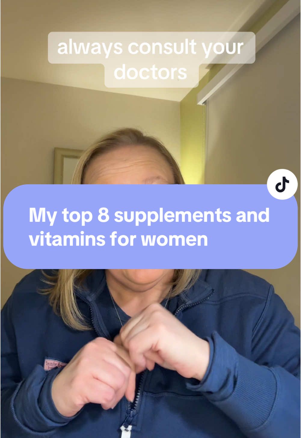 My top 8 supplements and vitamins that women should be taking. Always consult your doctor before taking any supplements or vitamins!  #creatorsearchinsights #glp1 #glp1community #healthyliving #supplementsthatwork #supplementsforwomen #vitaminsforwomen 