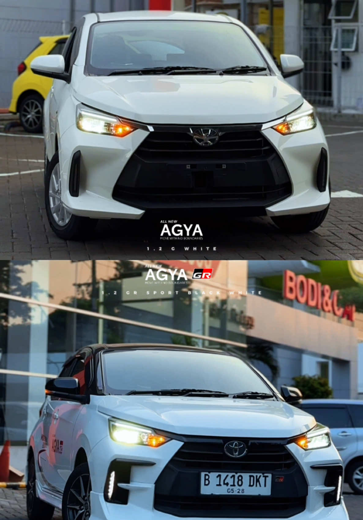 Toyota All New Agya 1.2 G White VS Toyota All New Agya 1.2 GR Sport Black White. Versi LCGC VS Versi Hatchback Mending Mana Menurut Kalian? Info Pemesanan Toyota Seluruh Indonesia Hub : Mike - Account Executive Toyota Astra Auto2000 Kenjeran Surabaya 0812.3132.3273 #toyotaagya #agya #agyagrsport #agyagr #toyotaagyagrsport #lcgc #hatchback #mobilsport 