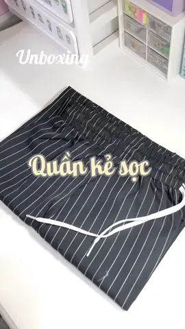 Quần kẻ sọc#quankesoc#xuhuong #unboxing #outfit #quanongrong