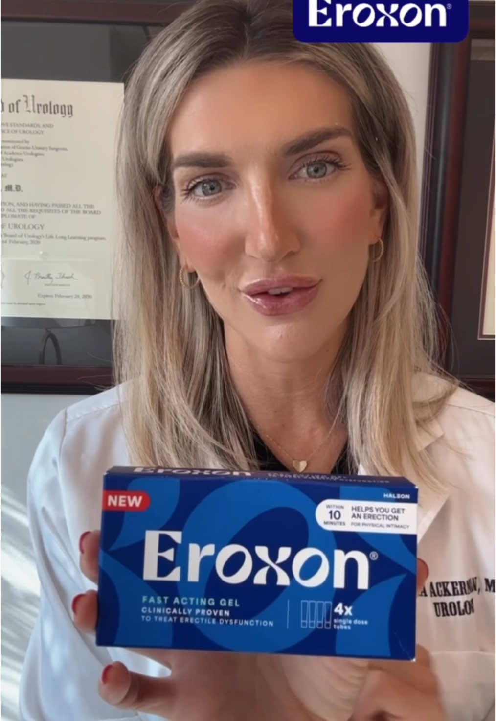 A new clinically proven treatment for erectile dysfunction is here! Eroxon® is an effective ED treatment gel, available without a prescription, and safe for both men and their partners.   Watch this video from Urologist and Sexual Medicine Expert @Dr. Anika Ackerman to learn more!   #Eroxon #MensHealth #Intimacy #Relationships #SexualHealth