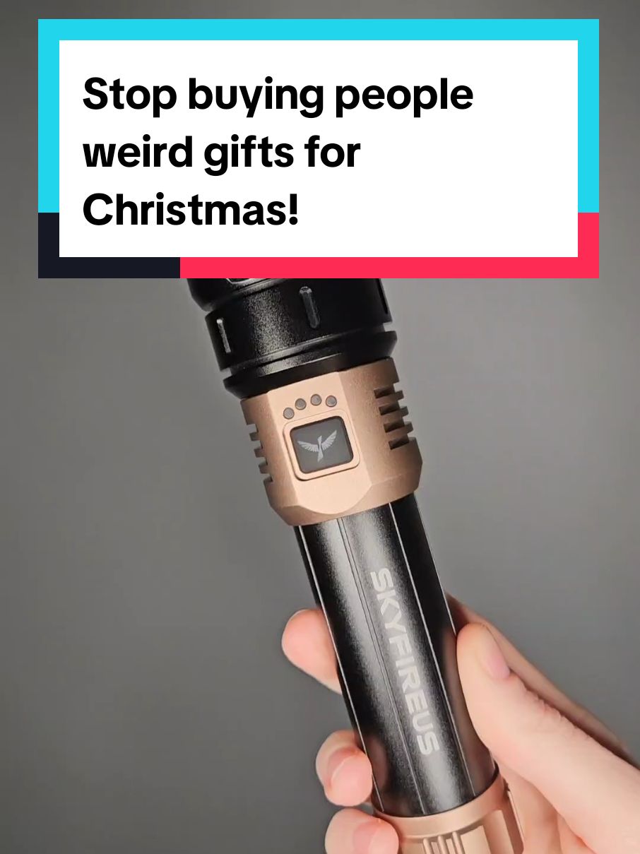 @SKYFIRE FLASHLIGHT Stop buying weird gifts. Get one that is actually useful , this flashlight does it ALL! #SKYFIRE #SKYFIREFlashlight #Flashlight #ChristmasGift #XmasGift #ElectricShock #Camping #fyp #foryoupage #tiktokshopholidayhaul  #TikTokShop #tiktokshopfinds #floodlight #spotlight #emergencylight #poweroutage  #rechargableflashlight #giftsforhim #Christmas2024 #ChristmasGift #giftguide #ttsdelight #teamwork 