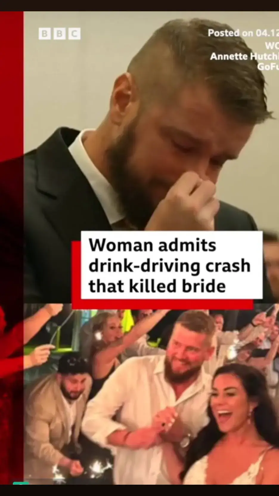 Jamie Lee Komoroski was sentenced to 25 years in prison over the crash in South Carolina that killed Samantha Miller while she was still wearing her wedding dress. #SouthCarolina #FollyBeach #Weddings #Newlyweds #Bride #USCourt #DrunkDriving #Driver #Driving #CrimeTok #News #USNews #BBCNews