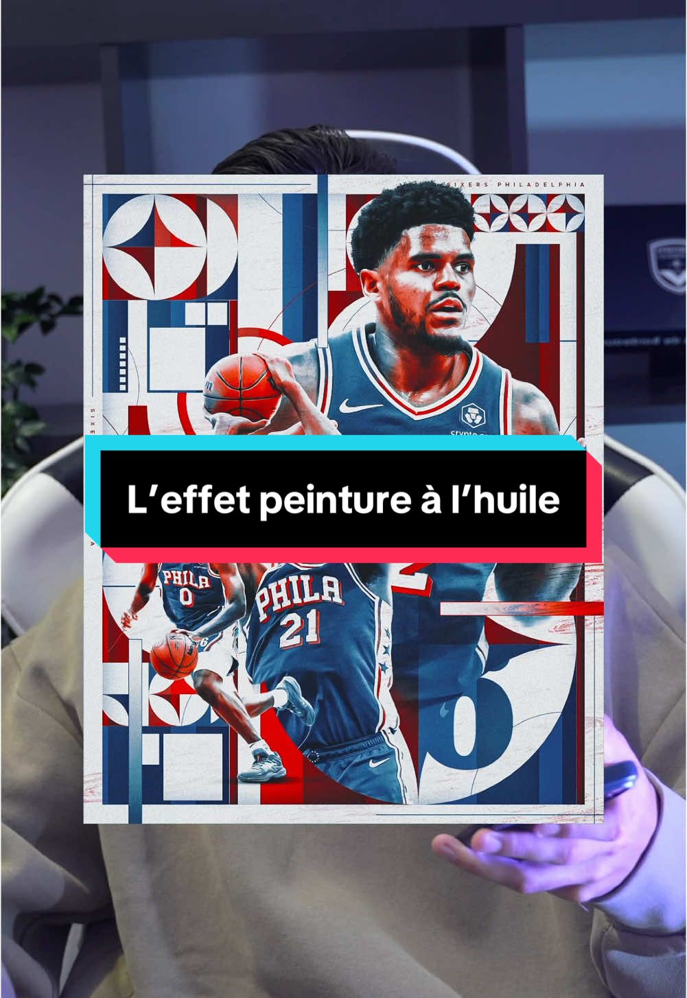 L’effet peinture à l’huile || lnsta : @ziovisuals  #graphisme #tuto #basketball #graphicdesign #sport 