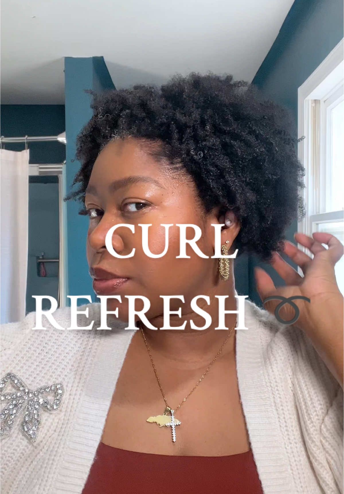 Let’s refresh these curls! Using @The Doux Hair Care Fresh To Def Leave-In Curl Refresher! ➰➰ #haircareroutine #naturalhairtiktok #curlrefresh #thedoux #freshtodef #4chair #naturalhaircare 