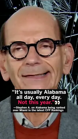 @stephenasmith and Paul Finebaum on Alabama being ranked over Miami in the latest CFP rankings 👀 #CollegeFootball #alabama #miami #football #cfb