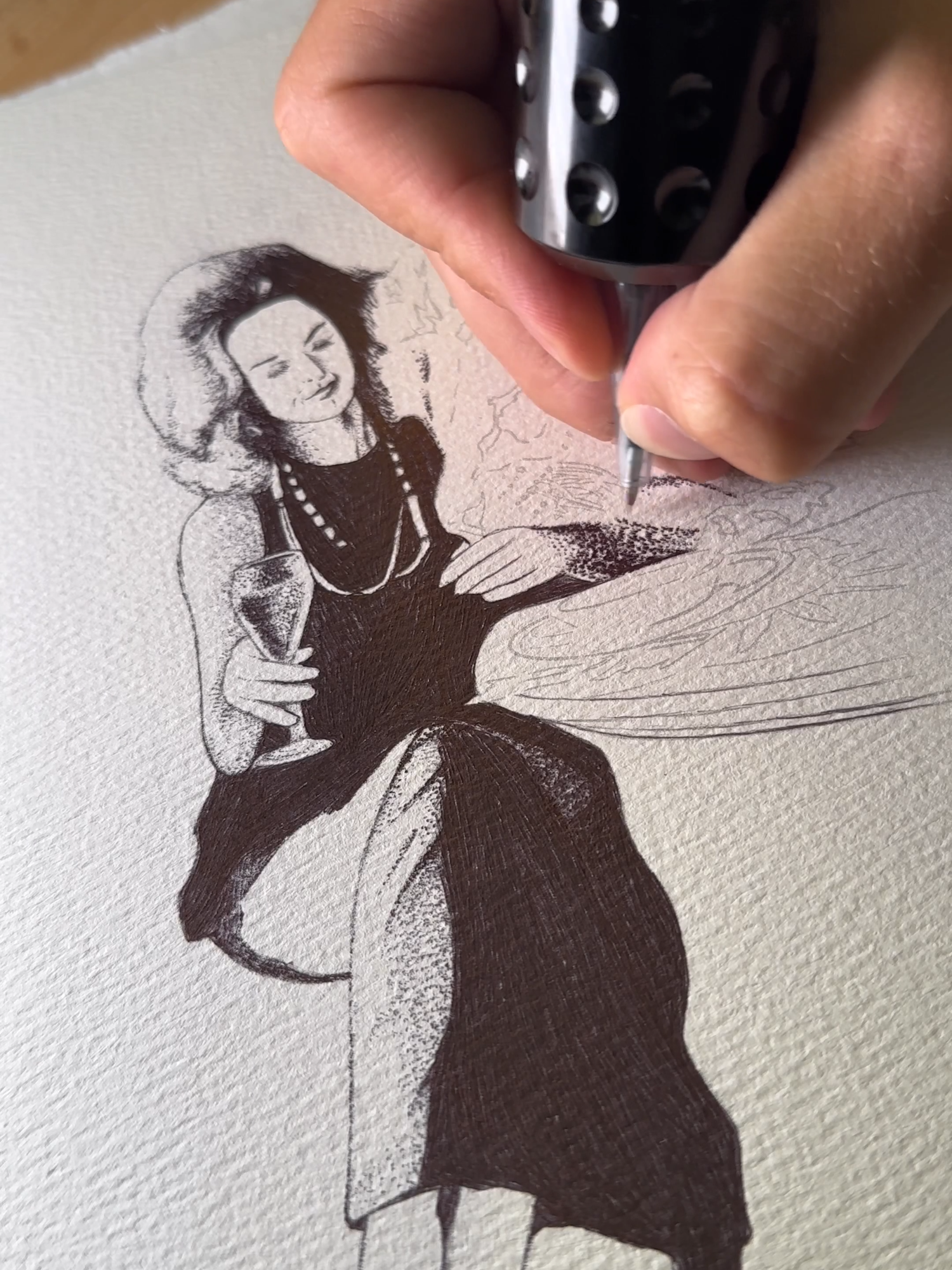 ASMR drawing  #inkcartridges #drawing #asmr #trending #tattooartist#ballpointpen