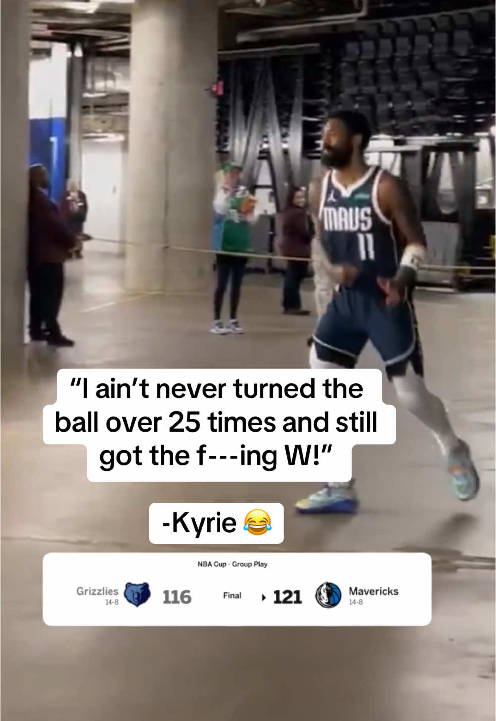 #KyrieIrving after beating the #Grizzlies 😂 (via dorothyjgentry/IG) #mavericks #NBA