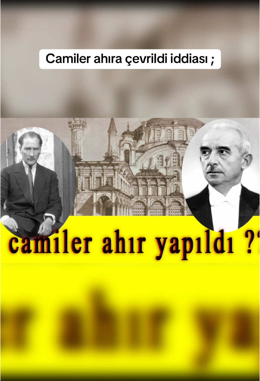 Camiler ahıra çevrildi iddiasına hep birlikte bakalım. YouTube ,TikTok, X ve İnstagram’dan takip etmeyi unutmayın #tarih #camilerahıraçevirdi #ismetinönü #mustafakemalatatürk #cumhuriyetin100yılı #osmanlı 